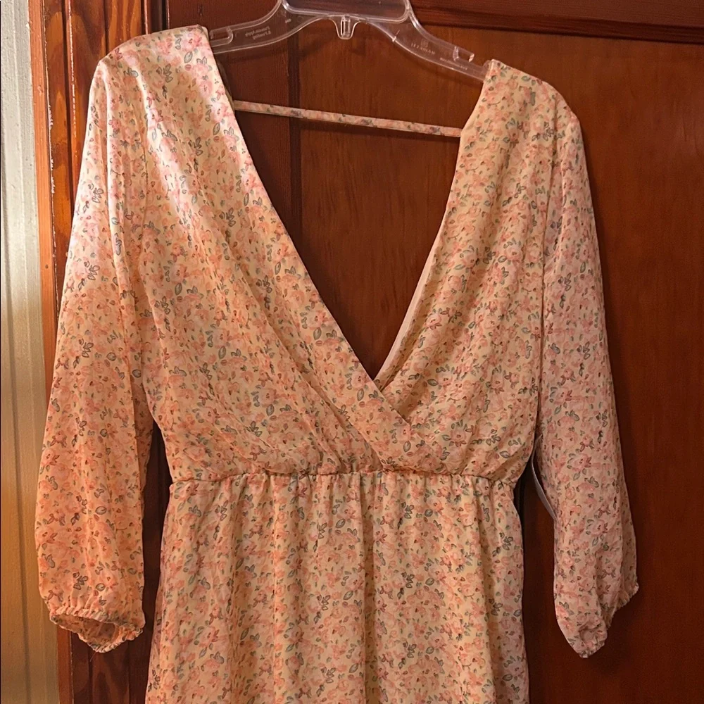 Floral Wrap-Front Mini Dress - Picture 2 of 12